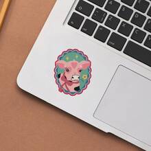 Pink Heart Cow, Suitable For People Who Like Cute Style, Farm Animals, Sweet Design, Waterproof Vinyl Sticker - Durable Smooth Surface, Self-Adhesive Bumper Sticker, Suitable For Cars, Windows, Laptops, Trucks, Water Bottles - Multi-Purpose Durable Design, Car Sticker - Vinyl - View 6