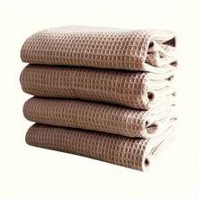 4pcs Modern Wavy Woven Dishcloth Set, Hand Wash Only, Square Kitchen Towels With Hanging Loop, Solid Color, Highly Absorbent , Suitable For Dishes And Countertops - Multicolor - View 15