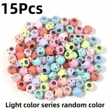 5/10/15Pcs8mmCandy Color Mixed Round Spacer Beads Shiny Imitation Crystal Acrylic Beads Jewelry Making Materials DIY Craft Beads - Multicolor - View 19