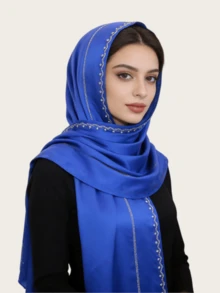 1 chiếc khăn choàng cổ bằng vải chiffon co giãn, họa tiết kim cương, dành cho nữ, kiểu dáng hijab Malaysia, phong cách Trung Đông. - Khăn voan nhiều màu - Xem 16