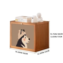 1pc Bedside Cabinet, Freestanding Small Storage Cabinet, Multi-Layer Combination Nightstand For Bedroom, Rental House, Dormitory - Multicolor - View 12