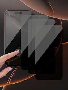 Bộ 3 miếng dán màn hình cường lực chống nhìn trộm, bảo vệ toàn màn hình, tương thích với iPhone 17 16 15 14 13 12 11 6 6s 7 8 SE20 SE22 SE23. Chống nước, chống sốc, chống rơi, chống trầy xước, chống bám vân tay. - màu đen - Xem 23