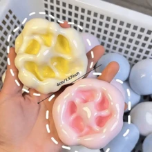 4cm Handmade Plastic Shaped Mochi Stress Relief Toy, Ultra-Thin Handcrafted Textured Ball, Squeeze To Release Pressure - View 3