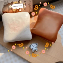 1 Ultra-Soft Butter Toast Squeeze Stress Relief Toy-The Perfect Gift For Birthdays, Holidays, Theme Parties, And Couples - Sculpting Fun - View 8