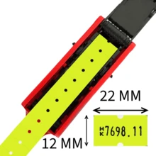 ROLL OF LABELS FOR MANUAL PRICE LABELER, TUBE WITH 10 ROLLS, 550 LABELS EACH, NEON YELLOW COLOR, INDRA - WHITE LABEL - View 3
