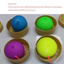4pcs/Set Colorful Dumpling Shaped Slow Rebound Squeeze Toy, Realistic Food Design, Hand And Desk Toy For Stress Relief, Suitable For Anxiety Relief, Office Relaxation And Home Decor, Best Gift For Family And Friends (Random Color) - Multicolor - View 10