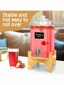 1个饮料分配器支架，适用于直径最大为8.66英寸的玻璃饮料分配器、水壶、玻璃瓶。是家庭、派对和餐饮活动的理想之选。饮料分配器支架，适用于直径8.66英寸的玻璃饮料分配器、水壶和容器，天然竹木材质。 - 米色 - 查看 6