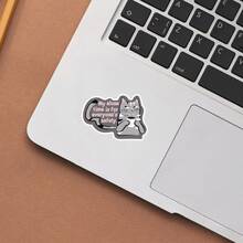 My Alone Cat, Perfectly Resonating With Social Anxiety, Introverted, And Cat Lovers, Funny And Realistic Waterproof Vinyl Sticker - Durable Smooth Surface, Self-Adhesive Bumper Sticker, Suitable For Cars, Windows, Laptops, Trucks, Water Bottles - Multi-Functional Durable Design, Car Sticker - Vinyl - View 5