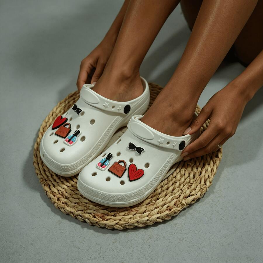 Zapatillas de casa de unicolor suaves, antideslizantes y resistentes con diseño de corazón minimalista y versátil para uso diario de mujeres, para interiores y exteriores