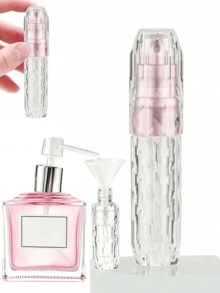 2pcs Portable Mini Refillable Perfume Atomizer, 5ml/0.2oz Travel Size Spray Bottle Accessories, Gift For Mom, Women, Girls, Travel Essentials, Summer Travel Necessity - Multicolor - View 4