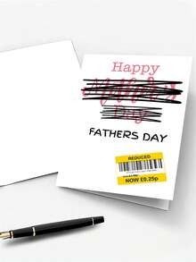 1pc Interesting Father's Day Card, Suitable For Teasing Father And Stepfather, "Happy Father's Day", Front With Delicate Texture, Back With Smooth Writing, High-Quality Father's Day Card - A - View 3