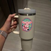 Pink Heart Cow, Suitable For People Who Like Cute Style, Farm Animals, Sweet Design, Waterproof Vinyl Sticker - Durable Smooth Surface, Self-Adhesive Bumper Sticker, Suitable For Cars, Windows, Laptops, Trucks, Water Bottles - Multi-Purpose Durable Design, Car Sticker - Vinyl - View 4