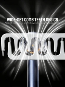 2pcs Wide Tooth Hair Comb Set - Unisex, Ideal Tool For Creating Voluminous Curly Hair. Textured Handle Suitable For All Hair Types. This Styling Comb Can Lift Hair Roots, Help Men Create Voluminous Styles And Cover Split Ends, Also Suitable For Bangs Styling. Suitable For Daily Use, Business Travel, Outings And Office Use. - Multicolor - View 9