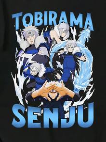 Anime T-Shirt Tobirama Character Unisex 100% Cotton Streetwear Launch Shipping In Various Colors!! - Black - View 5