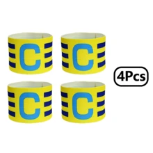 4pcs Set Tricolor Stripe C-Shaped Sleeve Bands, Instantly Identify Team Leaders On The Court, Enhance Team Cohesion. Fits Different Arm Sizes, Sweat & Rain Resistant, Non-Slip, Durable & Wrinkle-Resistant Material For Intense Matches & Daily Training - Multicolor - View 11