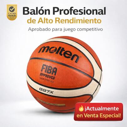 Molten Balón de Basketball GG7X de PU, Tamaño Profesional, para Adultos, Jóvenes y Niños, Indoor / Outdoor