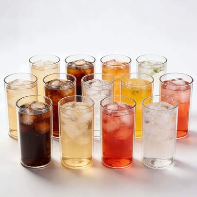 6/12 Stücke 300ml transparente Gläser, klassische Glas Getränkebecher geeignet für Eiskaffee, Limonade, Saft, Cocktail, Eistee, spülmaschinenfest, ideal für Zuhause, Bar, Party, Restaurant