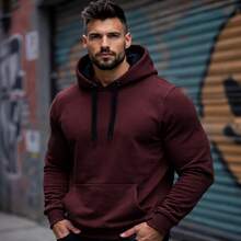 Men's Basic Fleece Hoodie - Granate - Ver 2