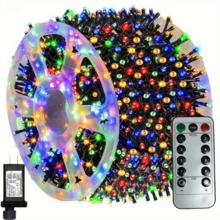 900 LED 328ft/100m Multicolor String Lights - IP6 Waterproof, 8 Modes With Remote, Ideal For 2026 US New Year Eve Party Decor, Outdoor Patio Lighting & Valentine's Day Romantic Indoor Home Display (2026 Decor) - US A Type Plug(110-127V) - View 2
