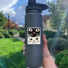 Kucing Hitam Putih, Dua Kucing Saling Menatap dengan Nuansa Bercerita, Dapat Melambangkan Persahabatan atau Tatapan Manis - Stiker Vinyl Tahan Air - Permukaan Halus Tahan Lama, Stiker Bumper Perekat Sendiri, Cocok untuk Mobil, Jendela, Laptop, Truk, Botol Minum - Desain Tahan Lama Multi-Fungsional, Stiker Mobil - vinil - View 7