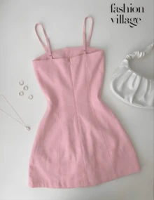 Tailored Jumpsuit With Front Buttons And Utility Pockets – Marrante Collection 2026 - Baby Pink - View 3