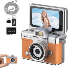 2026 Upgraded Version 1.47-Inch Mini Digital 32GB Camera - HD IPS Flip Screen Selfie Camera With Retro Filters And Recording Features, Multifunctional Pocket Vlog Camera, Ideal For Travel And Content Creation - The Perfect Tech Gift For Creators - View 15