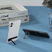 超薄迷你手机支架 通用桌面手机支架 金属钢折叠桌面支架 适用于三星 - 彩色 - 查看 7