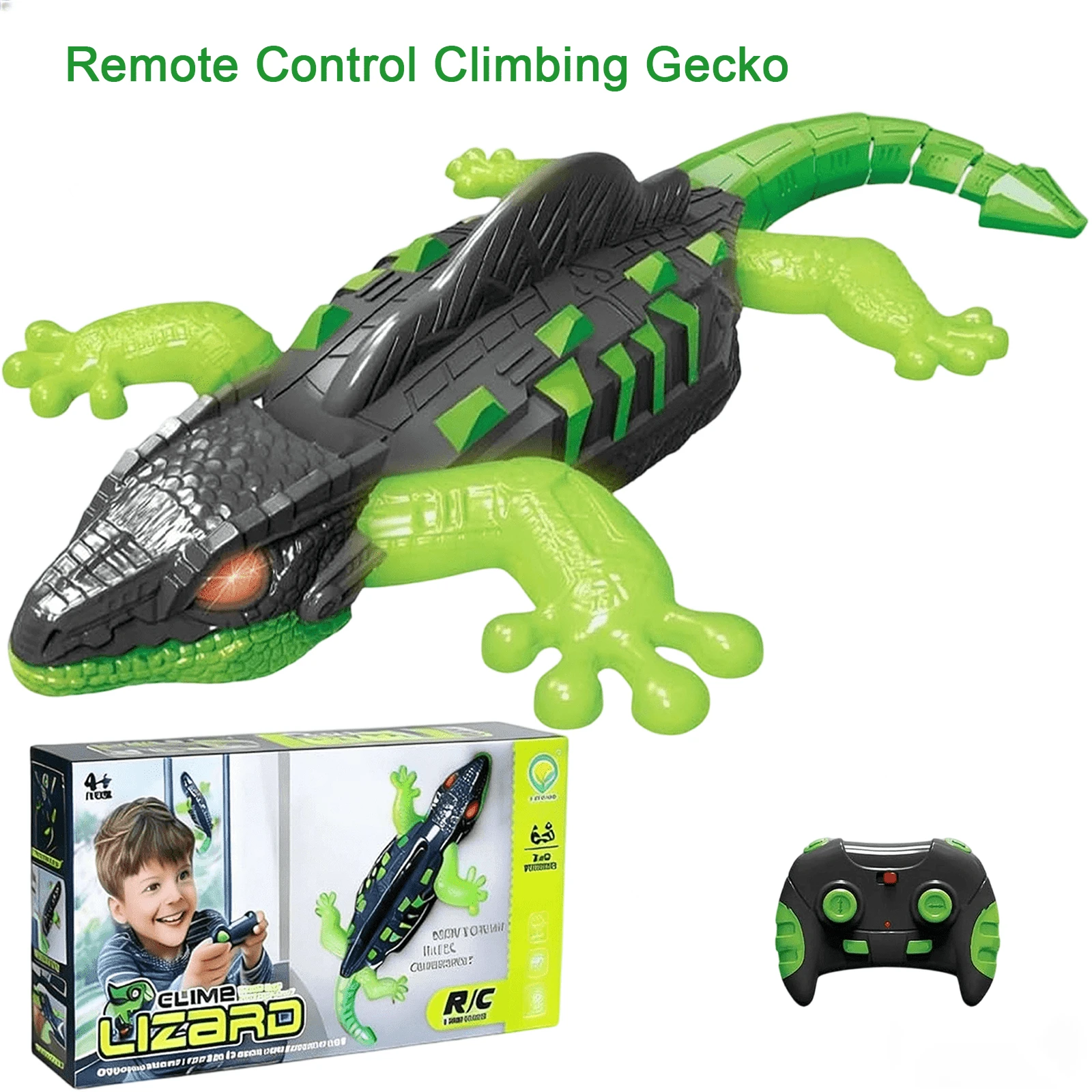 Remote Control Climbing Gecko, LED Glow In The Dark Eyes, Rechargeable Remote Control Robot, Dual Mode Floor And Wall Climbing Drive, Interactive Game Robot Dog, Funny Prank Toys, 4 Year Old Girl Birthday Gifts