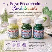 Frosted Powder For Decorating Fabrics, Foam, Wood, And Creating Beautiful Metallic Effects And More. - Christmas Pine Green - View 3