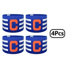 4pcs Set Tricolor Stripe C-Shaped Sleeve Bands, Instantly Identify Team Leaders On The Court, Enhance Team Cohesion. Fits Different Arm Sizes, Sweat & Rain Resistant, Non-Slip, Durable & Wrinkle-Resistant Material For Intense Matches & Daily Training - Multicolor - View 14