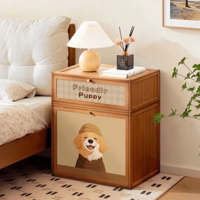 1 chiếc tủ đầu giường, tủ đựng đồ nhỏ độc lập, tủ đầu giường nhiều tầng kết hợp tiện dụng cho phòng ngủ, nhà thuê, ký túc xá.