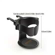1/2pcs Adjustable PVC Car Cup Holder, Universal Portable Drink Holder With Foam Pad - Fits Water Bottles And Cans (Share The Rose, Enjoy The Fun, Please Leave A Good Review) - Black - View 8