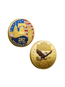 2026年美国独立250周年纪念币6枚套装 | 1776-2026年复刻纪念币，含塑料盒和鹰形挑战币，适合作为独立日主题派对纪念品 - A - 查看 7