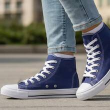 Women's All Star Comfortable High-Top Sneakers - Navy Blue - View 4
