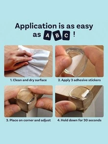 Bộ 1/4/8 miếng bảo vệ góc bàn bằng nhựa PVC trong suốt, miếng đệm cạnh bằng silicon, tấm bảo vệ đồ nội thất, thích hợp cho bàn, ghế, giường - Thiết kế trong suốt, quà tặng ngày lễ, chống thương tích, liền mạch, bảo vệ bền bỉ, thích hợp cho tủ, bàn, thiết bị, bề mặt kính và người nuôi thú cưng. - nhiều màu - Xem 6
