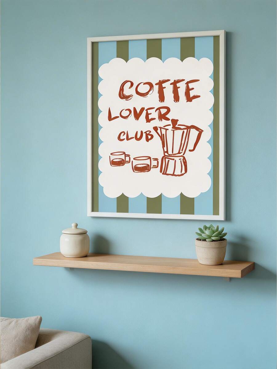 1 tấm poster không khung dành cho câu lạc bộ người yêu cà phê, tranh treo tường chủ đề ấm pha cà phê Moka, tranh treo tường quán cà phê, tranh trang trí nhà bếp, tranh vẽ tay, poster quán cà phê espresso phong cách retro. - Nhiều màu - Xem 1