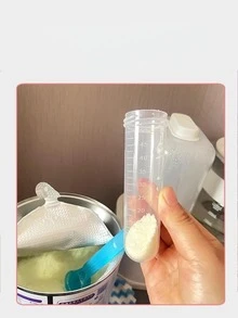 1/5/10pcs Graduated Milk Powder Storage Tube Leak Proof Screw Lid Infant Formula Container Portable Travel Snack Fruit Powder Storage Bottle - Transparent - View 9