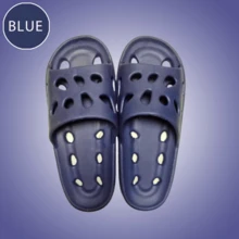 3 Pairs Unisex Bathroom Slippers, Solid Color Breathable Open Toe Slippers, Comfortable Non-Slip EVA Material, Breathable Design, No Water Accumulation Inside - Multicolor - View 36