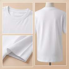 Camiseta de manga corta con cuello redondo para mujer talla grande, con estampado de cuerda de escalada de panda de dibujos animados, de estilo japonés, fresca, linda y divertida. Suave y adorable, de moda para primavera y verano, adecuada para uso casual diario, ir al trabajo, la escuela, citas y salidas. Blanco - Blanco - Ver 5