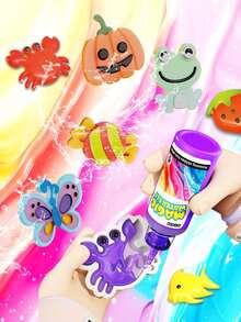 Set Mainan DIY Air Ajaib 30 Buah, Bahan ABS, Cetakan Kerajinan Tangan Edukatif, Hadiah Kreatif untuk Anak-Anak, Permainan Interaktif Orang Tua-Anak (Warna Aksesoris dan Gaya Cetakan Semuanya Acak.) - MultiWarna - View 4