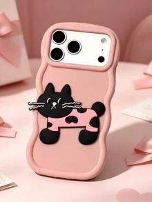 Ốp điện thoại DIY hình mèo dễ thương kiểu Macaron mới nhất năm 2026, vỏ bảo vệ chống sốc bằng silicon tương thích với Samsung Galaxy S26, S25, S24, S24 Plus/S24+, S24 Ultra, S24 FE, S20, S21, S22, S23 và 11/11 Pro/11 Pro Max, 12/12 Pro/12 Pro Max, 13/13 Pro/13 Pro Max, 14/14 Pro/14 Pro Max, 15/15 Pro/15 Pro Max, 16/16 Pro/16, 17 Pro Max - Hồng - Xem 2