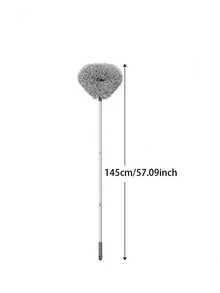 1 Stück ausziehbarer Staubwedel, waschbarer und wiederverwendbarer Mikrofaser-Staubreinigungsbürste mit weichem Edelstahlgriff, einfach zum Reinigen von Decke, Ventilator, Klimaanlage, Garten, Sofa, Bett, Möbeln und mehr, geeignet für Haus- und Büroreinigung, Mehrzweck-Staubreinigungswerkzeug - Mehrfarbig - Übersicht 4
