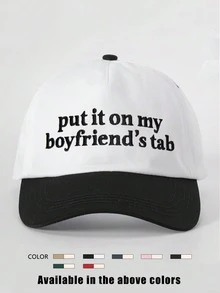 1pc Embroidered "Put It On Me" Colorblock Baseball Cap, Unisex Sun Protection Casual Hat Suitable For Boys, Girls, Spring/Autumn Travel, Beach, Vacation - Baseball Cap - View 14
