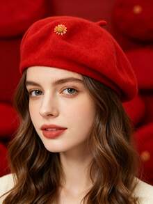 Parfait pour le shopping, les voyages, les rendez-vous, la prise de photos, la marche, les sorties entre amis et les sorties quotidiennes avec ce béret élégant. - Multicolore - Voir 14