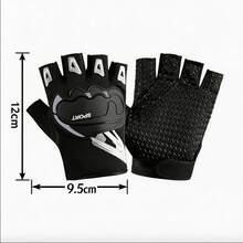 1 Pair Unisex Half Finger Sports Gloves - Breathable Mesh Sports Gloves With Shock Absorption Pad, Anti-Slip Grip, Adjustable Wrist Strap, Suitable For Cycling, Hiking, Climbing, Fitness, Fishing, Golf And Outdoor Activities,Summer,Festival - Multicolor - View 9