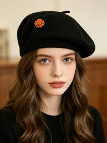 Parfait pour le shopping, les voyages, les rendez-vous, la prise de photos, la marche, les sorties entre amis et les sorties quotidiennes avec ce béret élégant. - Multicolore - Voir 16