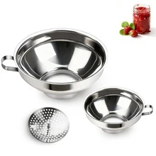 3pcs Funnel Set, Suitable For Wide Mouth And Standard Mason Jars, Wide Mouth Funnel For Canning, Metal Small And Large Funnel With Strainer Combo, Kitchen Funnel, Kitchen Supplies - Multicolor - View 13