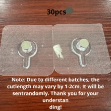 5/10/20/30件套现代壁挂式实用挂钩 - 安装简便，强力粘合剂，无需钻孔，防水塑料挂钩，适用于厨房和浴室，可悬挂照片、相框、海报、钟表等。 - 彩色 - 查看 12