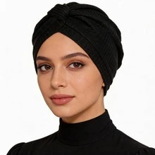 1pc Women's Muslim Hijab, Fashionable Thick Hat, Convenient For Malaysian Home Wear, Versatile Design - Waffle Hat In Multiple Colors - View 20