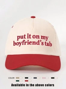 1pc Embroidered "Put It On Me" Colorblock Baseball Cap, Unisex Sun Protection Casual Hat Suitable For Boys, Girls, Spring/Autumn Travel, Beach, Vacation - Baseball Cap - View 13